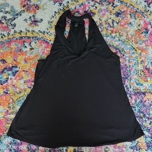 Cupio Black Asymmetrical Sleeveless Tank Top